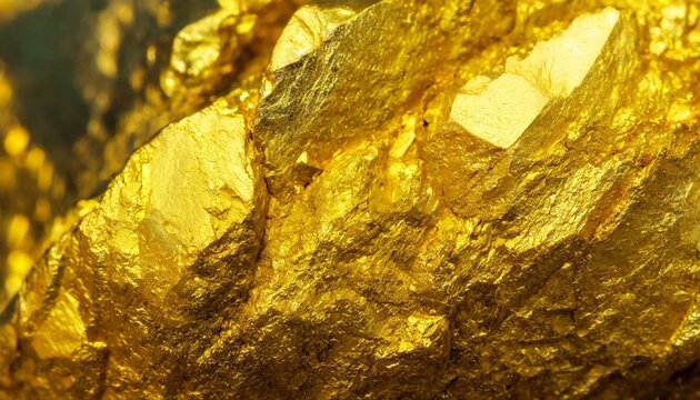 Gold macro texture of gold mineral