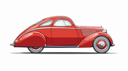 Isolated car red icon Vector illustration