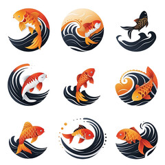 set of fish, Logo Fish 