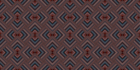 Seamless abstract geometric pattern from lines. Wide panoramic seamless Art texture.