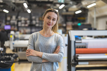 Woman working in a printing factory
- 749461069
