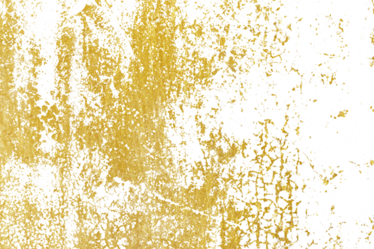 Gold splashes Texture. Brush stroke design element. Grunge golden background pattern of cracks, scuffs, chips, stains, ink spots, lines