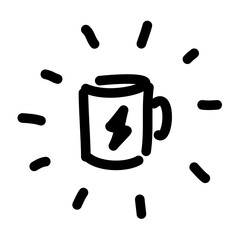 coffee cup line art doodle