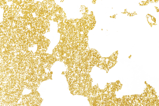 Gold splashes Texture. Brush stroke design element. Grunge golden background pattern of cracks, scuffs, chips, stains, ink spots, lines