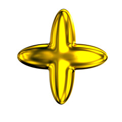 3D Star crome yellow 
