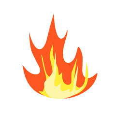 fire flame icons set isolated on white background