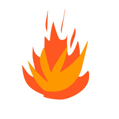 fire flame icons set isolated on white background