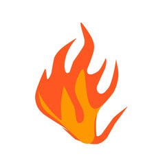 fire flame icons set isolated on white background