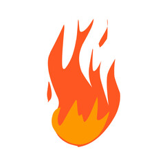 fire flame icons set isolated on white background