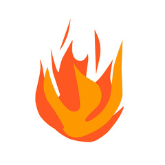 fire flame icons set isolated on white background