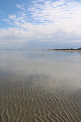 Eindrücke bei einer Wattwanderung im niedersächsischen Wattenmeer der Nordsee vor Cuxhaven bei...