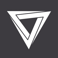 Abstract shape icon isolated on grey background. Design element. Vector illustration.