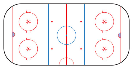 Illustration of an Ice Hockey Field