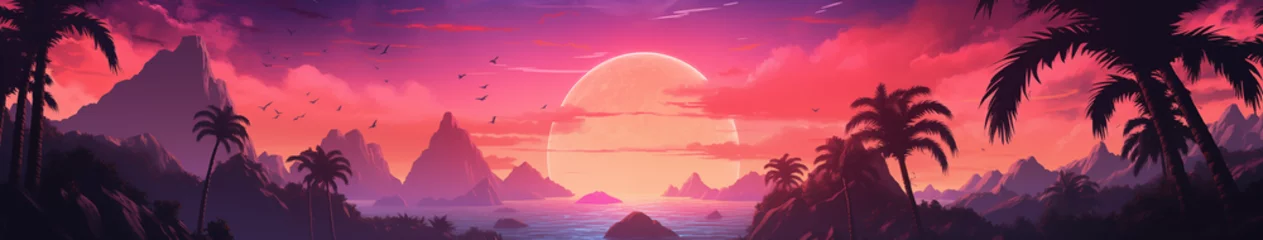 Poster Enchanted Island Sunset with Dramatic Sky © HeroImg