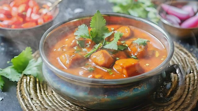 Traditional Indian seasoning masala is delicious and hot
