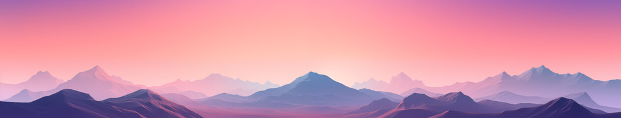 Fototapeta na wymiar Tranquil Dawn Overlapping Mountain Peaks