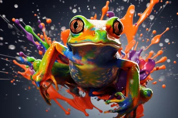  a frog, cute, cartoon frog © Salawati