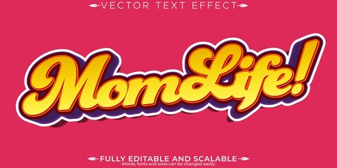 Retro Sticker Text Effect Editable 70s 80s Text Stylex9