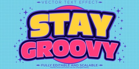 Retro Vintage Text Effect Editable 70s 80s Text Style 9
