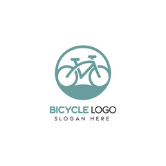Modern Bicycle Logo Design Featuring Bike Silhouette Enclosed in a Circle