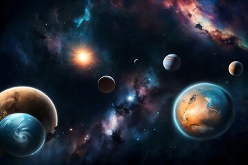 Obraz na płótnie Canvas earth and galaxy