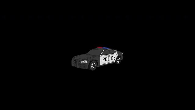 footage 2D Police car 