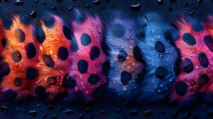 watercolor neon cheetah skin print pattern design - obrazy, fototapety, plakaty