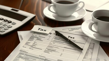 Preparation of tax form to the tax season