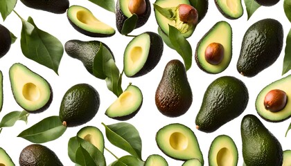 Fresh Avocado Isolated - Creamy Green Fruit on White