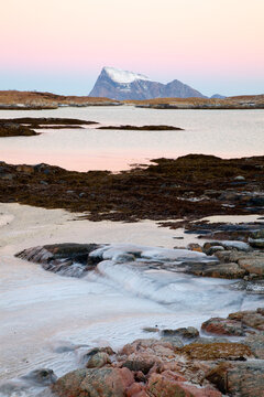 View toward Haja from Sommaroy near Tromso, Norway