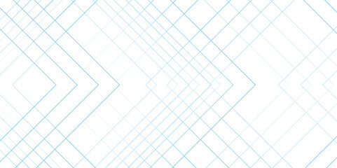 Abstract blue and white blueprint background architecture and technology bright lines. Geometric squares with digital connection of lines. White transparent material in triangle design