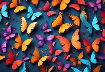 butterflies on the leaves