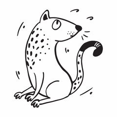 Cheetahs. Set of three colored vector images
