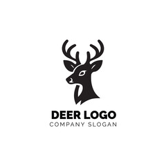 Stylized deer head for company logo