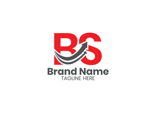 BS logo. BS design. BS letter logo design vector with an arrow icon marketing logo. SB logo  vector