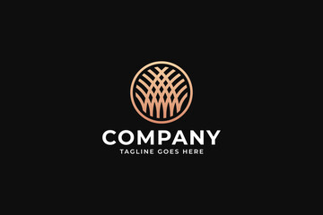 letter V or W with webbing modern logo for real estate and fashion business brand identity