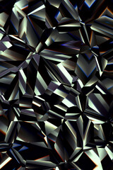 Pattern of random metallic shapes abstract design