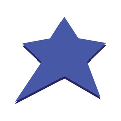 Blue star icon vector symbol illustration white background