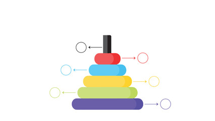 Pyramid infographi presentation layout fully editable.