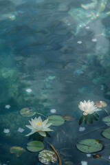 Fototapeta na wymiar water lily in the pond