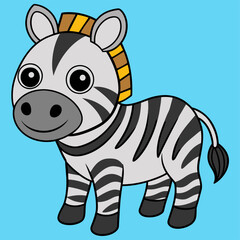 Graphical set of zebra isolated on white background,vector illustration
