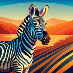 Graphical set of zebra isolated on white background,vector illustration
