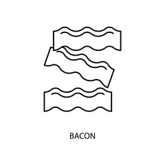 bacon concept line icon. Simple element illustration. bacon concept outline symbol design.