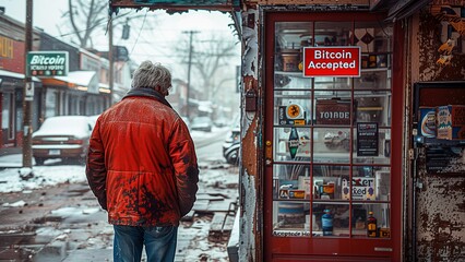 Winter Day at a Bitcoin-Friendly Store
