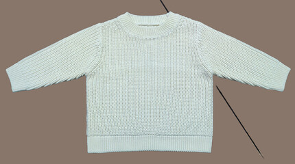 White Chunky Rib Fisherman Knit Sweater Jumper and Color block Long Sleeves shoulder Buttoned...