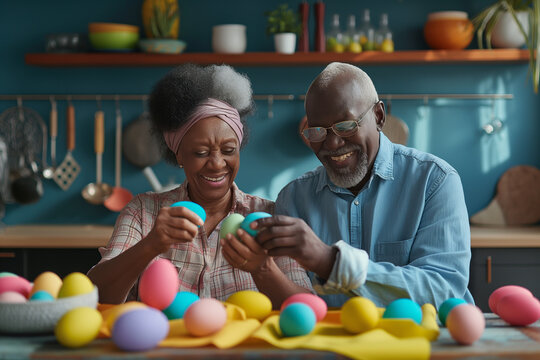 African-American retirees celebrate Easter