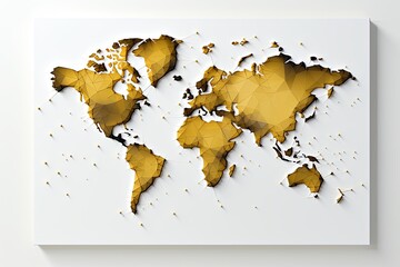 Abstract Dotted world map Highlighted in World map White background