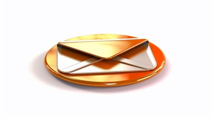 E-mail toon isolated on white background.Generative AI