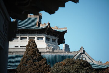 chinese temple like building in WuhanU