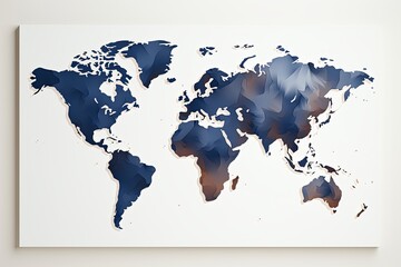 World map abstract illustration pattern on white background.